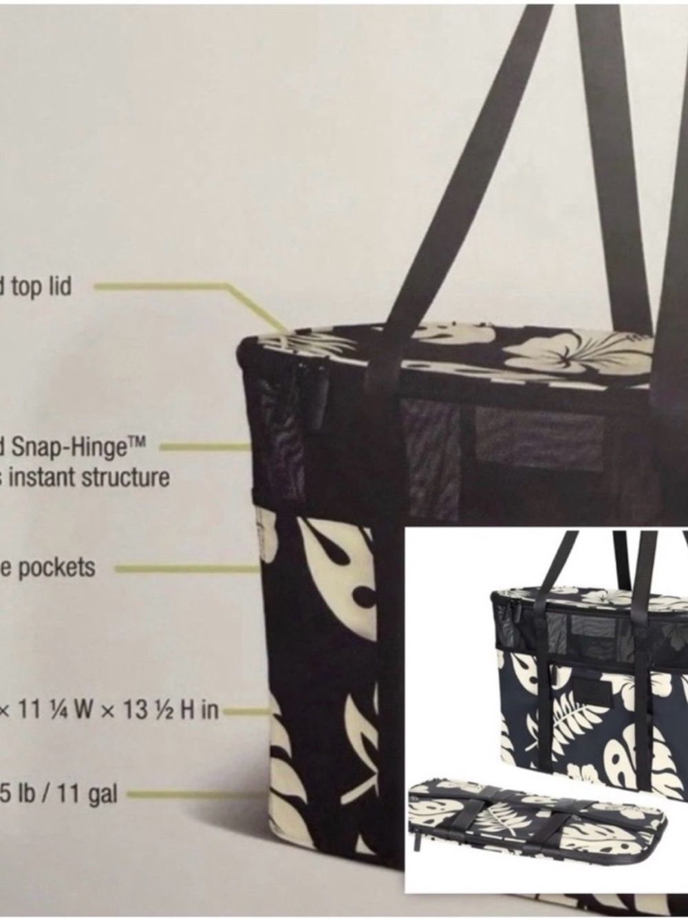 ALOHA Collection Collapsible tote - Picture 3 of 8